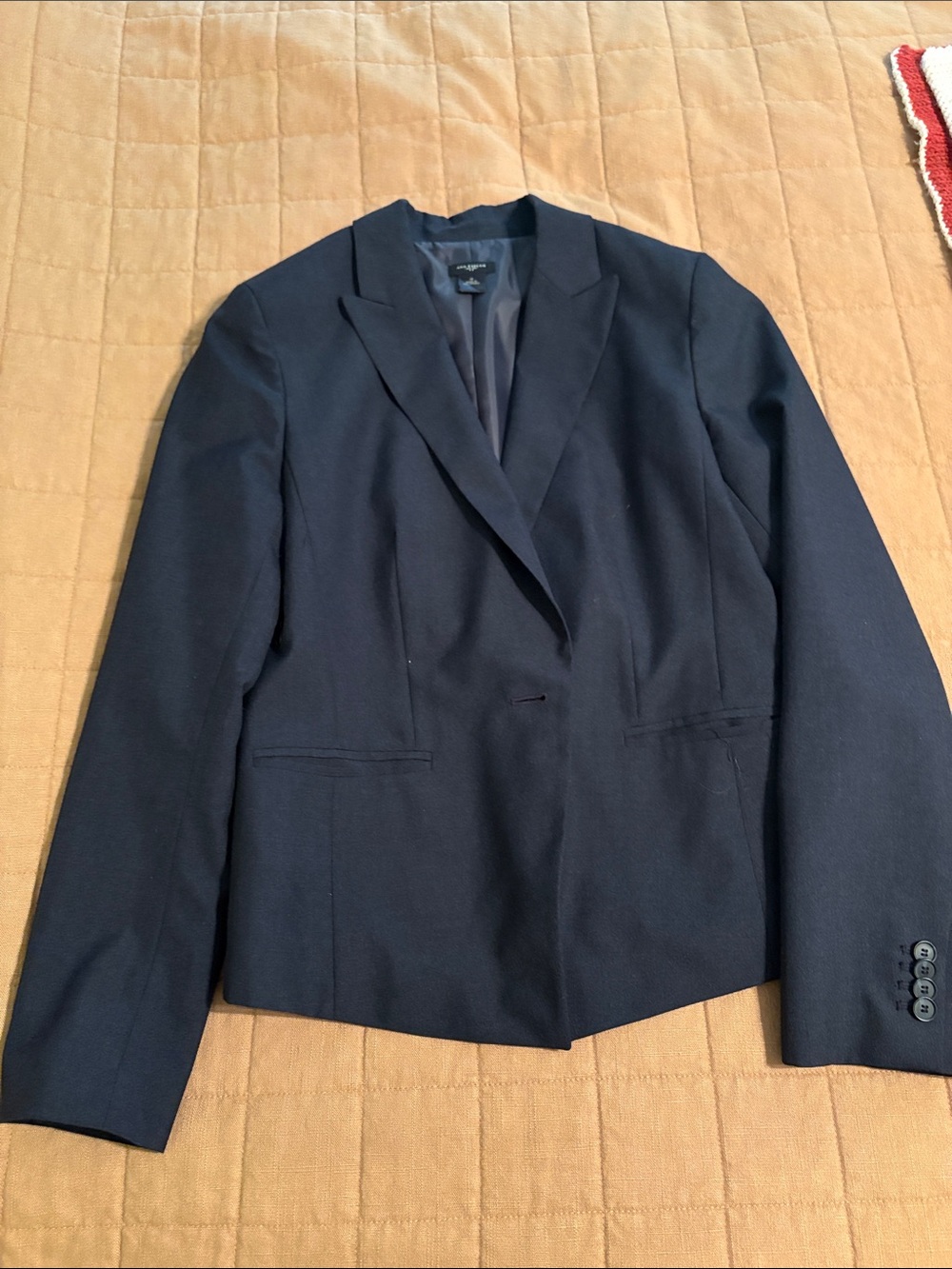 Ann Taylor Navy Single-Button Blazer